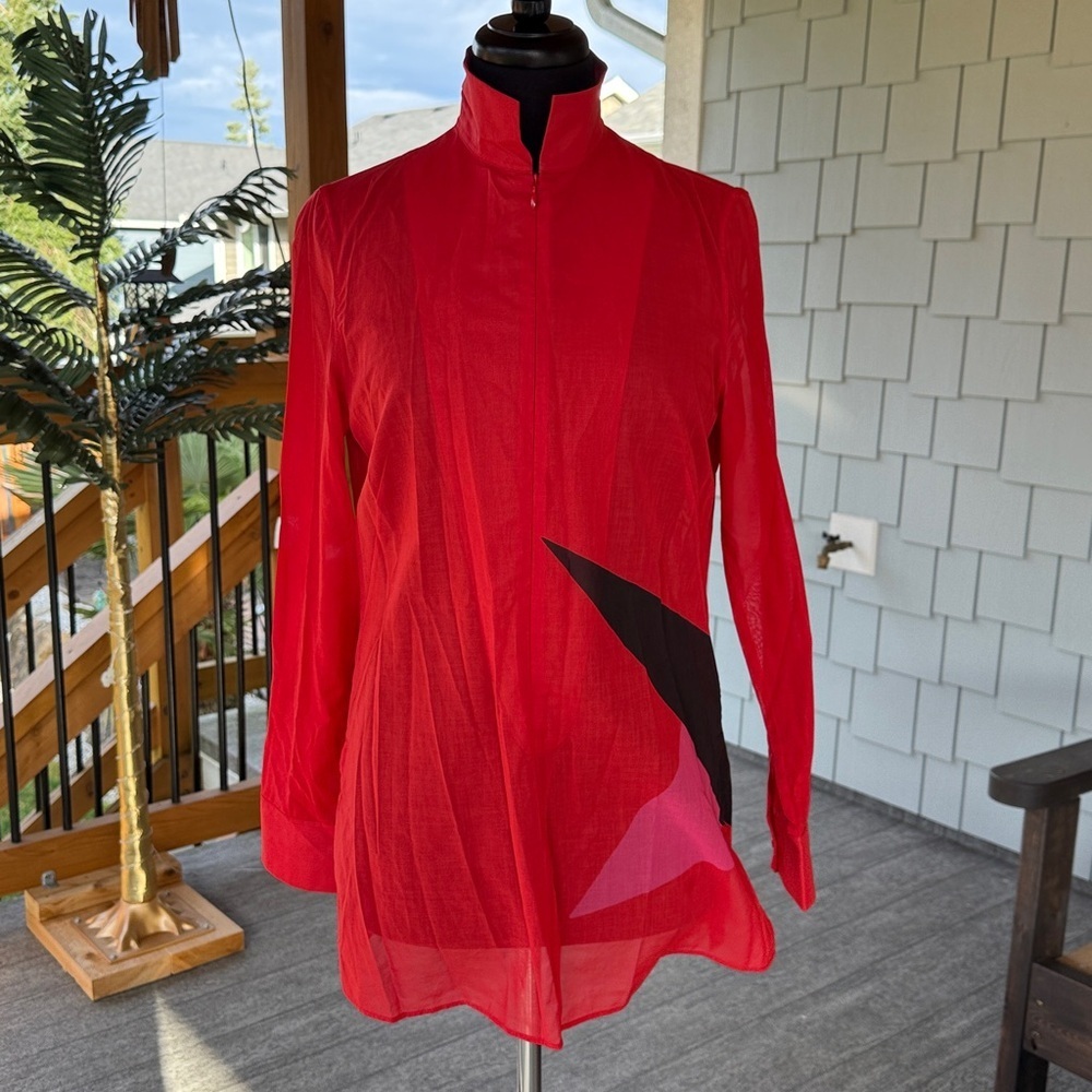 A-K-R-I-S | Double Diamond Print Cotton Tunic - Picture 5 of 12